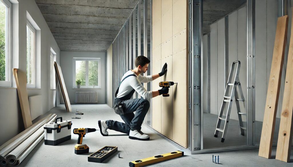 Travaux de platrerie